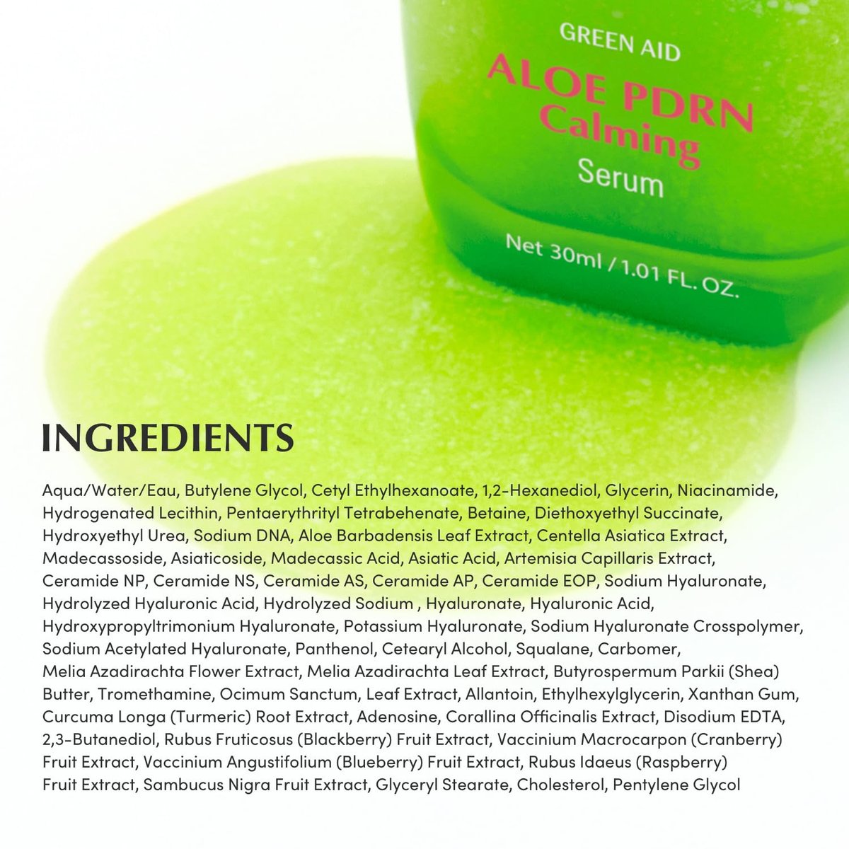 EQQUALBERRY Aloe PDRN Calming Smoothie Serum – Soothing Korean Skin Care for Sensitive Skin, Cica & Aloe for Repair, Hydrating & Radiant Glow, Non-Comedogenic (1.01oz / 30ml) Avelisse