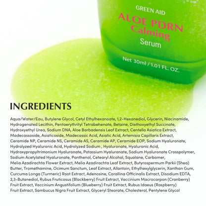 EQQUALBERRY Aloe PDRN Calming Smoothie Serum – Soothing Korean Skin Care for Sensitive Skin, Cica & Aloe for Repair, Hydrating & Radiant Glow, Non-Comedogenic (1.01oz / 30ml) Avelisse
