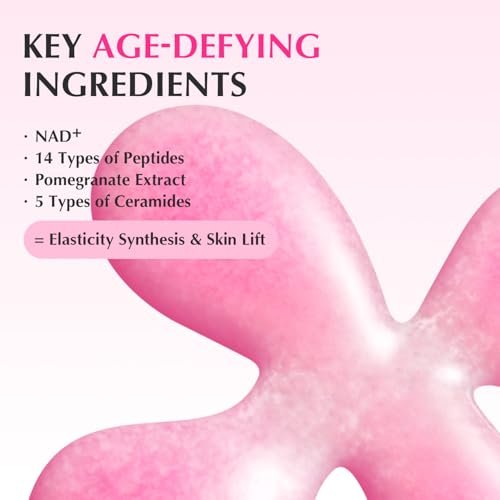 EQQUALBERRY NAD+ Peptide Boosting Serum – Niacinamide 2% + 14 Peptides + Vegan Collagen Anti-Aging Korean Skincare Face & Neck & Body Serum | Firming & Lifting Pink Serum (1.01oz / 30ml) Avelisse