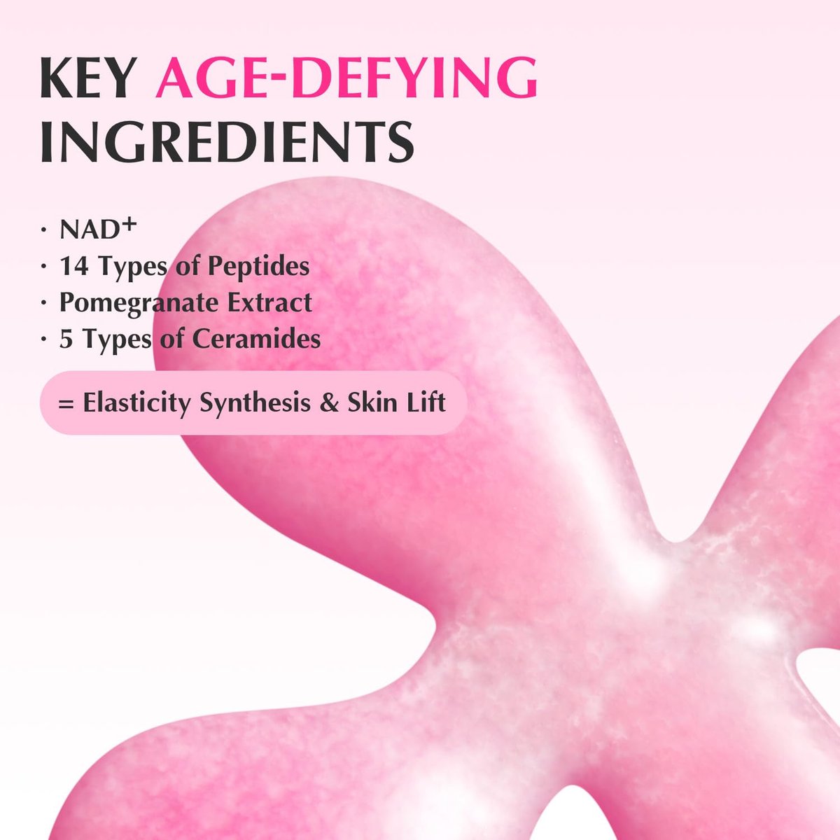 EQQUALBERRY NAD+ Peptide Boosting Serum – Niacinamide 2% + 14 Peptides + Vegan Collagen Anti-Aging Korean Skincare Face & Neck & Body Serum | Firming & Lifting Pink Serum (1.01oz / 30ml) Avelisse