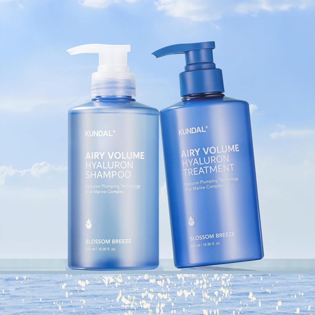 KUNDAL Hyaluronic Acid Airy Volume Shampoo and Treatment Set – Blossom Breeze, 16.9 fl oz Each Avelisse
