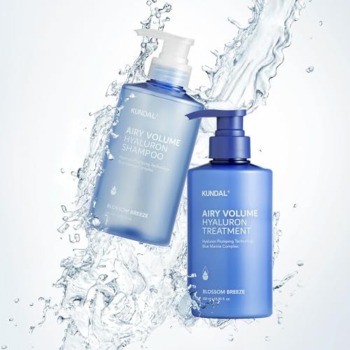 KUNDAL Hyaluronic Acid Airy Volume Shampoo and Treatment Set – Blossom Breeze, 16.9 fl oz Each Avelisse