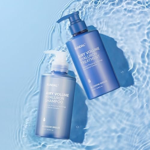 KUNDAL Hyaluronic Acid Airy Volume Shampoo and Treatment Set – Blossom Breeze, 16.9 fl oz Each Avelisse