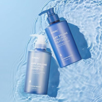 KUNDAL Hyaluronic Acid Airy Volume Shampoo and Treatment Set – Blossom Breeze, 16.9 fl oz Each Avelisse