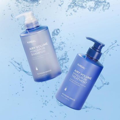 KUNDAL Hyaluronic Acid Airy Volume Shampoo and Treatment Set – Blossom Breeze, 16.9 fl oz Each Avelisse