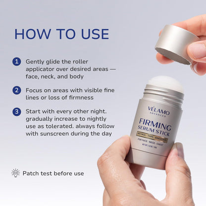 VELAMO ADVANCED Retinol Firming Serum Stick for Face, Neck & Chest - Visibly Tightens, Smooths & Firms Wrinkles, Laugh Lines with Bakuchiol, THPE & Antioxidants 1oz/30g
