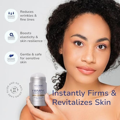 VELAMO ADVANCED Retinol Firming Serum Stick for Face, Neck & Chest - Visibly Tightens, Smooths & Firms Wrinkles, Laugh Lines with Bakuchiol, THPE & Antioxidants 1oz/30g