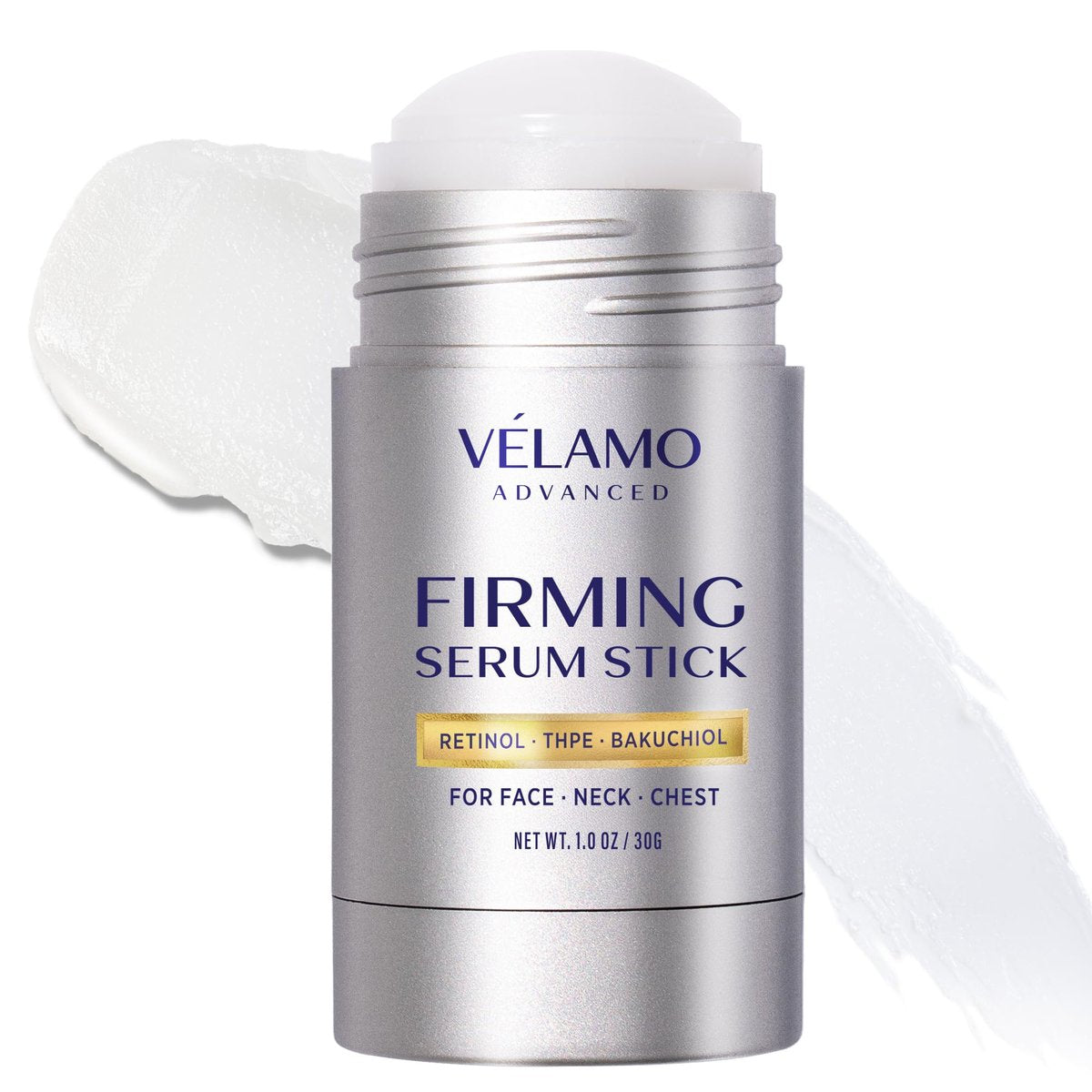 VELAMO ADVANCED Retinol Firming Serum Stick for Face, Neck & Chest - Visibly Tightens, Smooths & Firms Wrinkles, Laugh Lines with Bakuchiol, THPE & Antioxidants 1oz/30g - görsel 1
