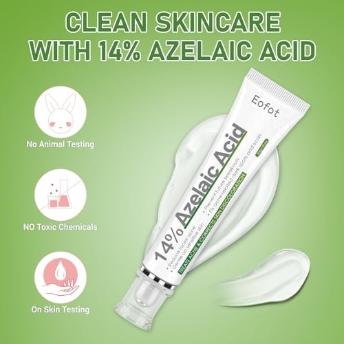 Eofot 14% Azelaic Acid Acne Cream – Helps Improve Appearance of Acnes, Acido Azelaico Face Moisturizer for Sensitive, Oily, Dry Skin, 1 Fl Oz - görsel 12