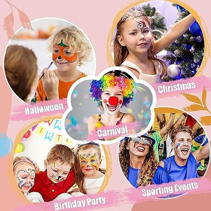 Beesjuy 12 Color Water Based Face Paint Crayons for Kids - Washable Body Paint Makeup Sticks for Halloween, Birthday, Cosplay Avelisse