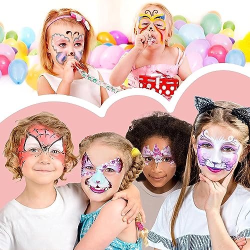 Beesjuy 12 Color Water Based Face Paint Crayons for Kids - Washable Body Paint Makeup Sticks for Halloween, Birthday, Cosplay Avelisse