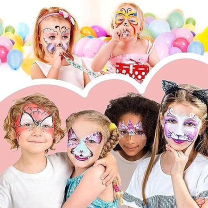 Beesjuy 12 Color Water Based Face Paint Crayons for Kids - Washable Body Paint Makeup Sticks for Halloween, Birthday, Cosplay Avelisse