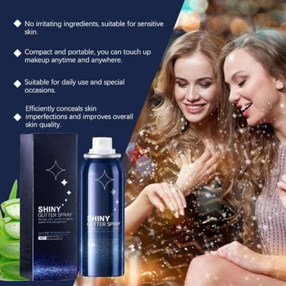 Silvery Body Glitter Spray - 2.11 Fl Oz Shimmer Spray for Body, Hair & Clothes | Festival Rave & Stage Makeup