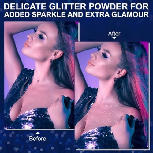 Silvery Body Glitter Spray - 2.11 Fl Oz Shimmer Spray for Body, Hair & Clothes | Festival Rave & Stage Makeup - görsel 6