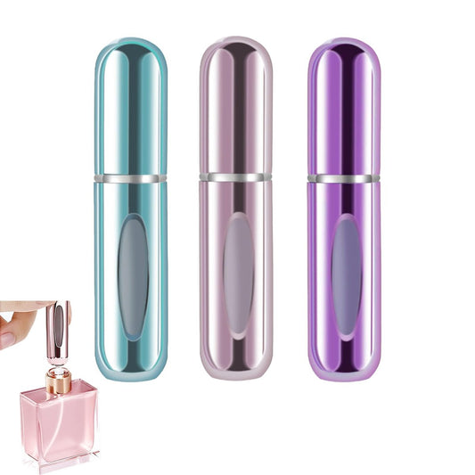 Refillable Perfume Travel Spray Bottle 5ml - 3 Pack (Pink, Blue, Purple) by LERAO