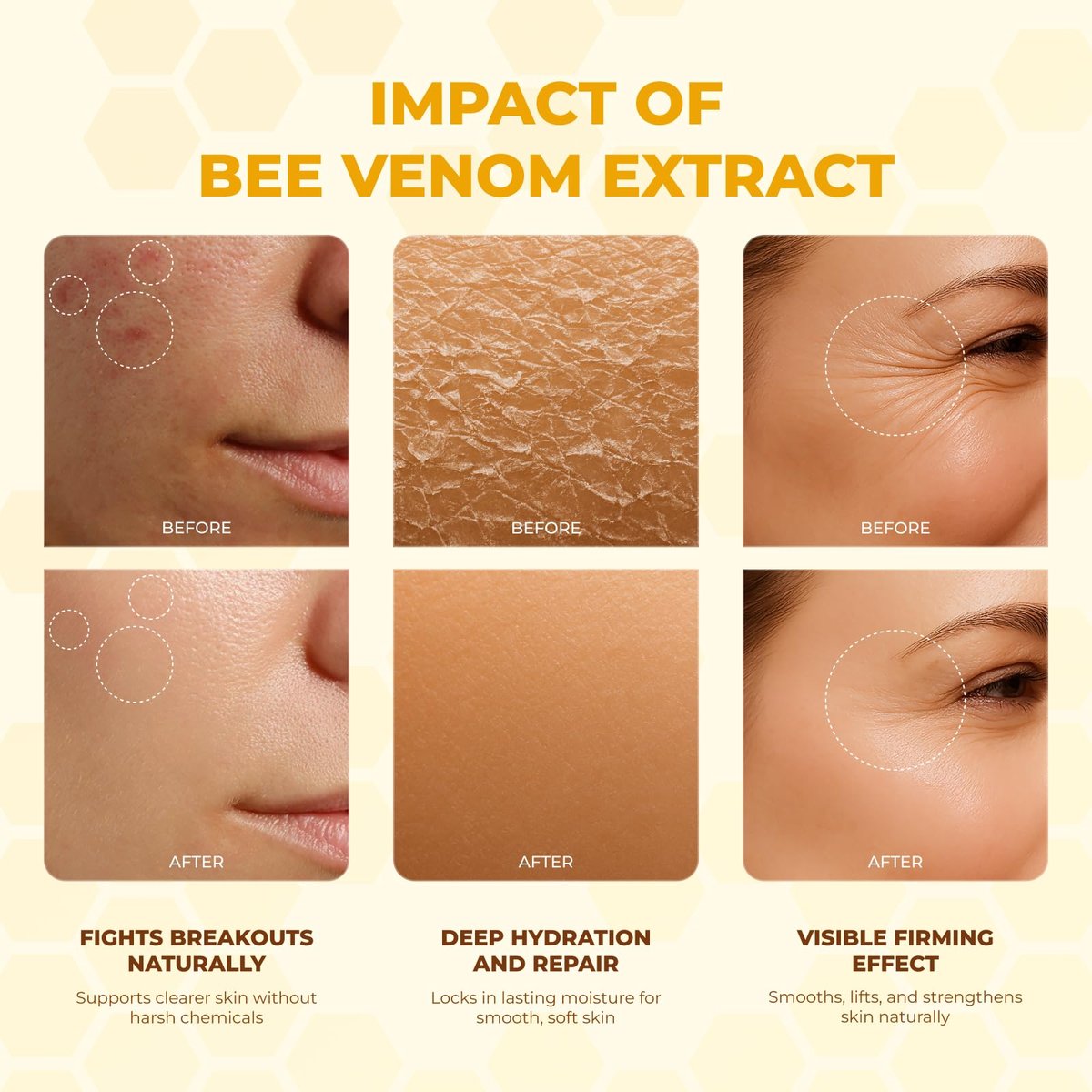 MONIER Bee Venom Cream Enhanced Formula - Hydrating, Smoothing, Firming, Wrinkle-Reducing Face Moisturizer, 1 Fl Oz Avelisse