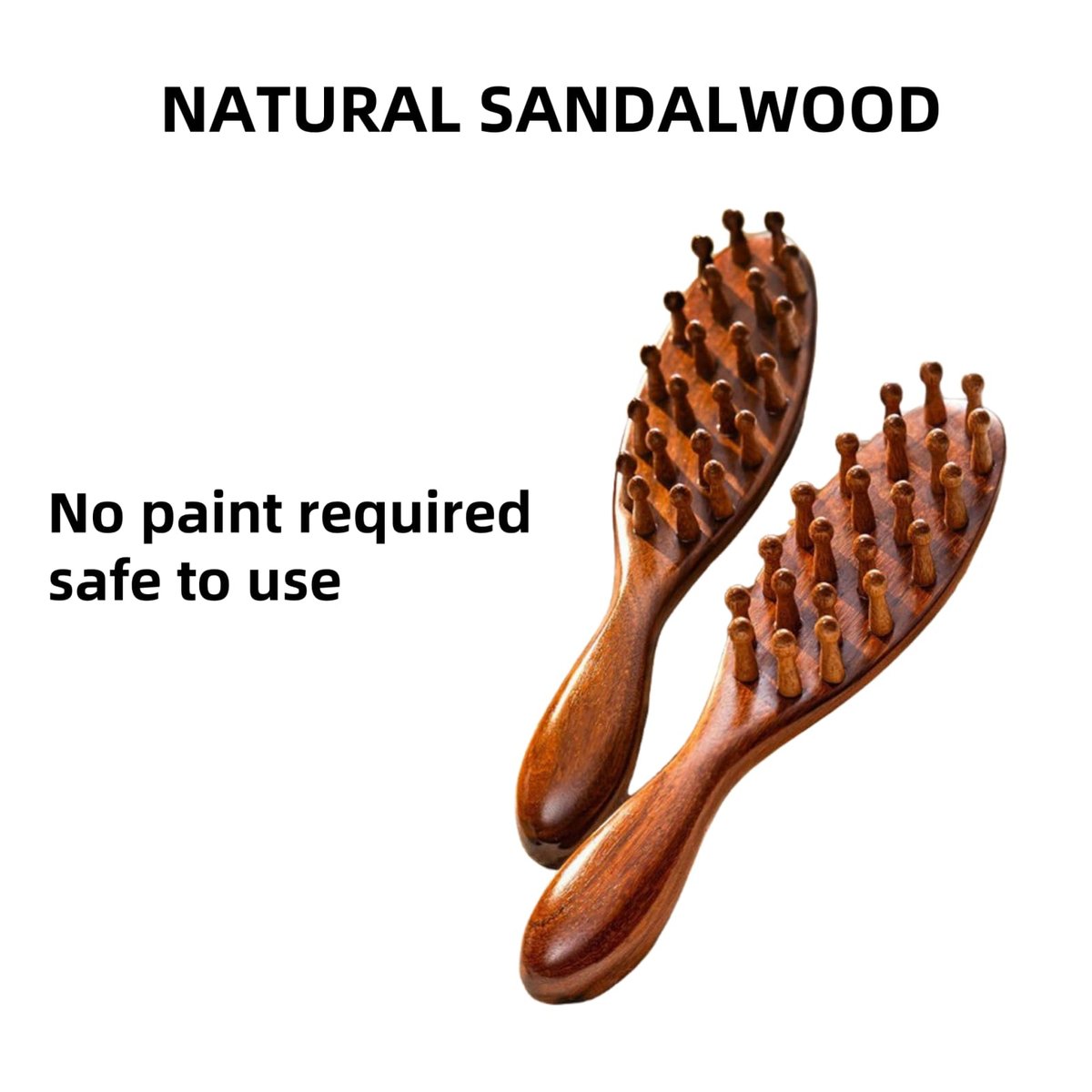 Nuaiute Sandalwood Loc Brush for Dreads - Wooden Round Dreadlock Scalp Comb, Dread Massager & Dandruff Scrubber for Curly Hair, Long Teeth No Static, Brown - görsel 17