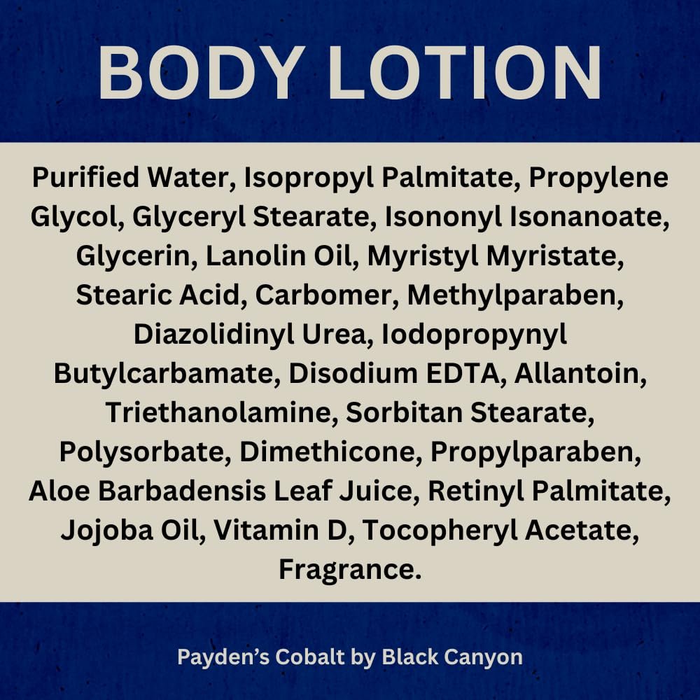 Payden's Cobalt Bay Rum For Men Scented Luxury Body Lotion with Lanolin and Jojoba Oil, 12 Oz - görsel 10