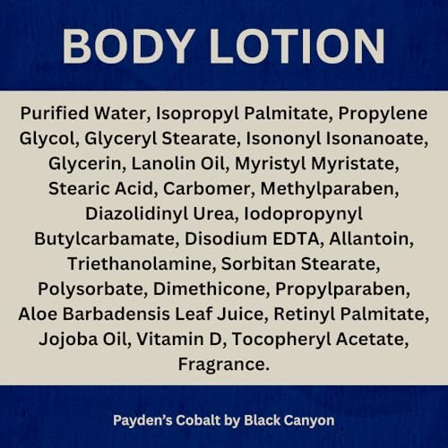 Payden's Cobalt Bay Rum For Men Scented Luxury Body Lotion with Lanolin and Jojoba Oil, 12 Oz - görsel 11