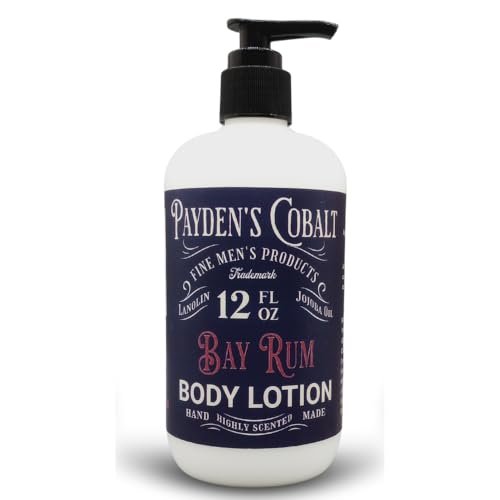 Payden's Cobalt Bay Rum For Men Scented Luxury Body Lotion with Lanolin and Jojoba Oil, 12 Oz - görsel 2