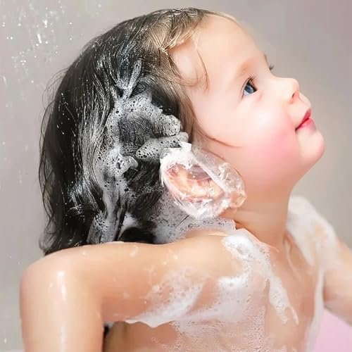 400 Pack Disposable Ear Covers for Shower Waterproof, Ear Shower Caps Hair Dye Ear Protectors for Adults - Clear Elastic Ear Caps for Bathing, Salon, Spa, Travel - görsel 7