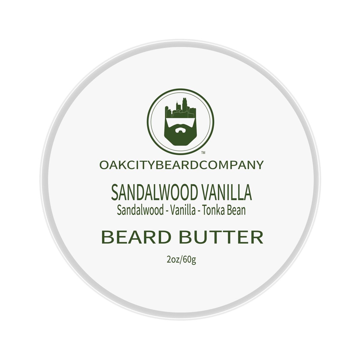 Oak City Beard Company Sandalwood Vanilla Beard Butter – 2 oz Natural Beard Conditioner & Moisturizer - görsel 3