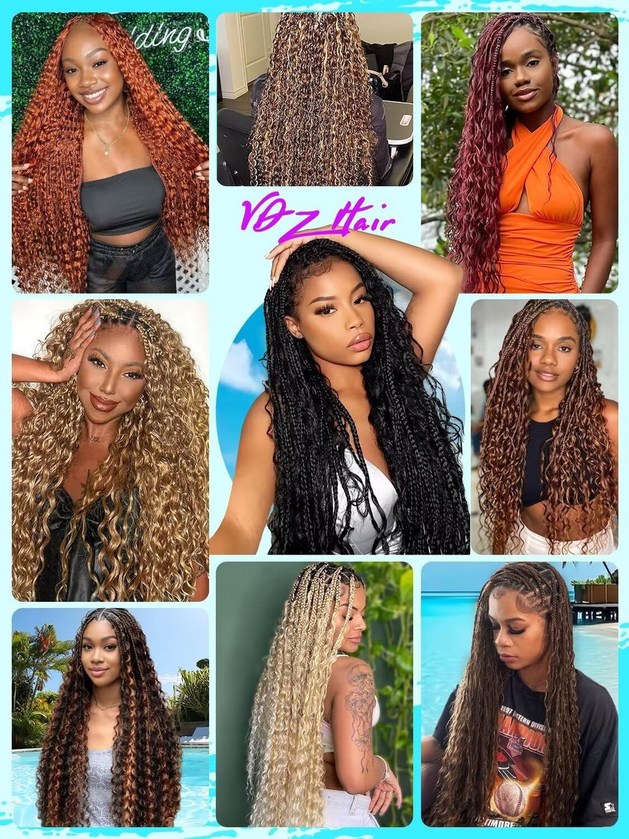 VDZ 12A P4/30 Dark and Light Brown Human Braiding Hair for Boho Braids - 3 Bundles 18 Inch 100g Deep Wave Braiding Hair for Bohemian Knotless Braids 100% Unprocessed Virgin Bulk Hair Extensions No Weft - görsel 10