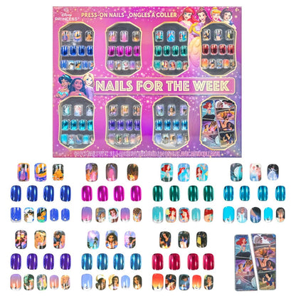 Disney Princess 84-Piece Glitter & Metallic Press-On Nails Set for Kids & Tweens – Townley Girl