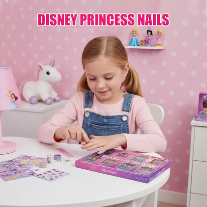 Disney Princess 84-Piece Glitter & Metallic Press-On Nails Set for Kids & Tweens – Townley Girl