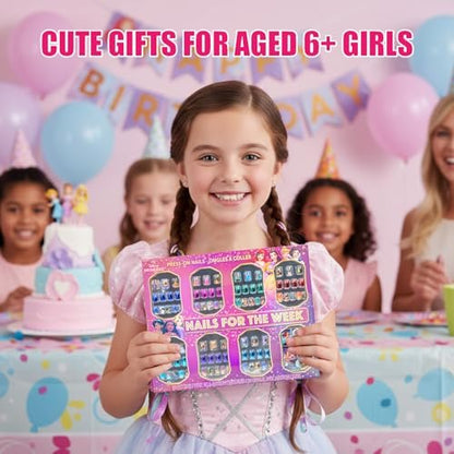 Disney Princess 84-Piece Glitter & Metallic Press-On Nails Set for Kids & Tweens – Townley Girl