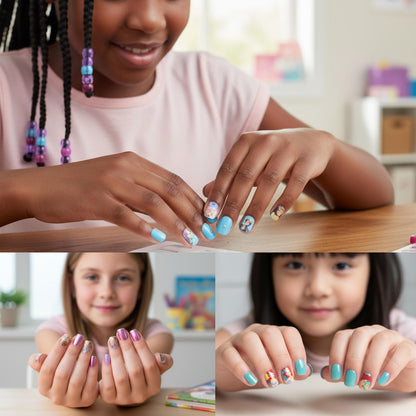 Disney Princess 84-Piece Glitter & Metallic Press-On Nails Set for Kids & Tweens – Townley Girl