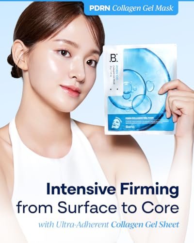 Bano PDRN Collagen Gel Mask - Korean Overnight Face Mask for Firming & Deep Hydrating | Biome PDRN for Skin Elasticity | Fragrance-Free | 1.23 oz, 4 Pack Avelisse