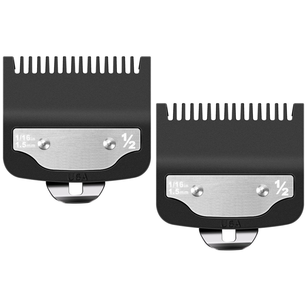 Replacement 1/2 Wahl Clipper Guards Set, 1/16" 1.5mm Metal Hair Clipper Guards for Professional Barbers (2 Pack) - görsel 2