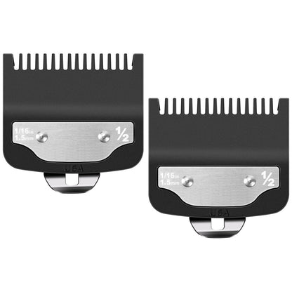 Replacement 1/2 Wahl Clipper Guards Set, 1/16" 1.5mm Metal Hair Clipper Guards for Professional Barbers (2 Pack)