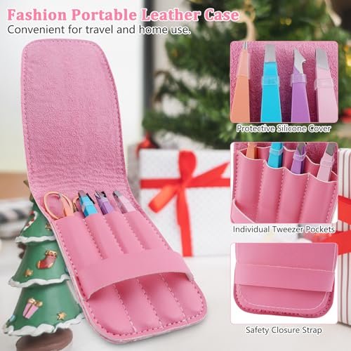 NICEMOVIC 7 Pcs Eyebrow Tweezers Set for Women - Precision Facial Hair Tweezers, Multicolor Grooming Kit, Ideal Mother's Day Gift, Christmas Stocking Stuffer, Birthday Gift for Mom - görsel 16
