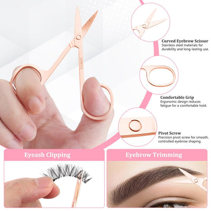 NICEMOVIC 7 Pcs Eyebrow Tweezers Set for Women - Precision Facial Hair Tweezers, Multicolor Grooming Kit, Ideal Mother's Day Gift, Christmas Stocking Stuffer, Birthday Gift for Mom