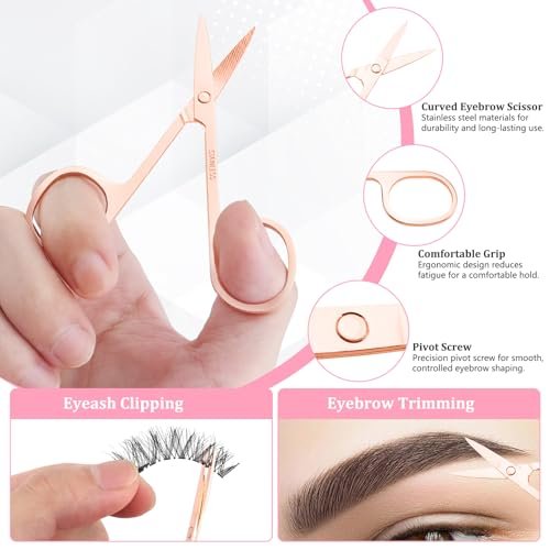 NICEMOVIC 7 Pcs Eyebrow Tweezers Set for Women - Precision Facial Hair Tweezers, Multicolor Grooming Kit, Ideal Mother's Day Gift, Christmas Stocking Stuffer, Birthday Gift for Mom - görsel 10