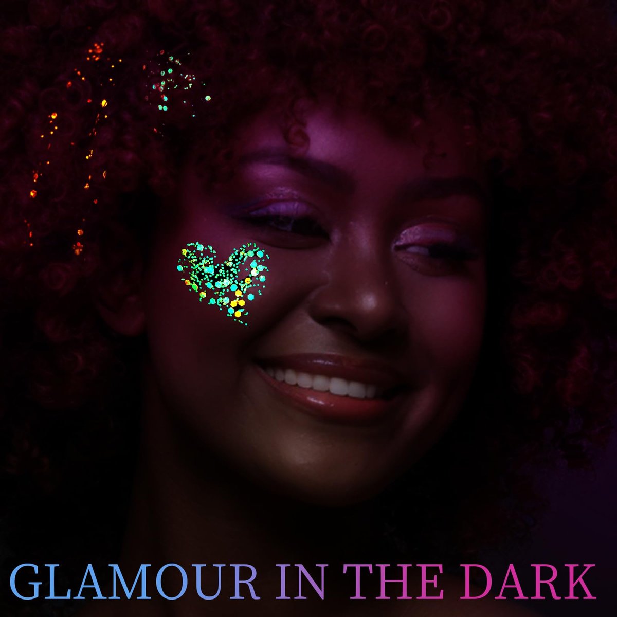 FANDAMEI Glow in The Dark Glitter Gel Palette - 18 Colors Face Body Hair Glitter Makeup for Kids Women Halloween Rave Concert - görsel 13