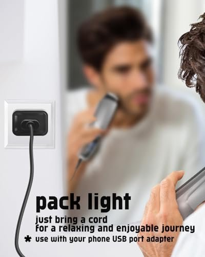 uijino Haokry Hair Clippers Charger - Replacement Power Cord for Haokry P-8900, 3.3ft with Cleaning Brush Avelisse