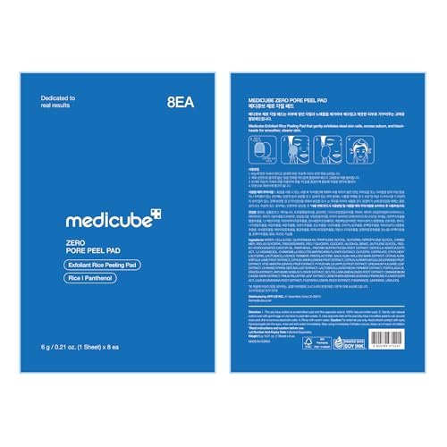 Medicube Zero Pore Peel Pads (8ea) | Exfoliating Mitt for Face & Body | Rice Extract, Natural AHA & Panthenol | Double-Sided Organic Cotton & Microfiber Pads - görsel 17