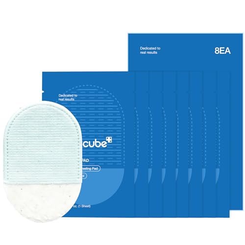 Medicube Zero Pore Peel Pads (8ea) | Exfoliating Mitt for Face & Body | Rice Extract, Natural AHA & Panthenol | Double-Sided Organic Cotton & Microfiber Pads - görsel 1