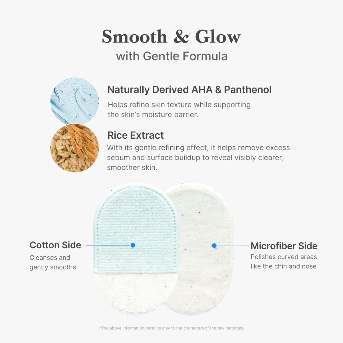 Medicube Zero Pore Peel Pads (8ea) | Exfoliating Mitt for Face & Body | Rice Extract, Natural AHA & Panthenol | Double-Sided Organic Cotton & Microfiber Pads - görsel 6