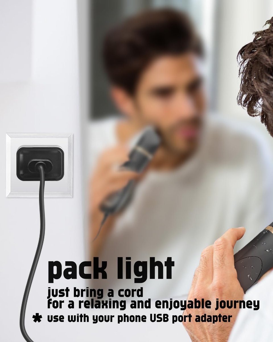 uijino OLOV Electric Trimmer Charger - UL Listed Replacement for OLOV YP-7032 - 3.3ft Power Cord with Cleaning Brush - görsel 9