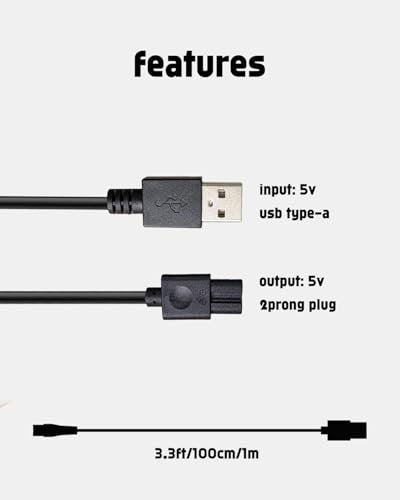 uijino OLOV Electric Trimmer Charger - UL Listed Replacement for OLOV YP-7032 - 3.3ft Power Cord with Cleaning Brush - görsel 14