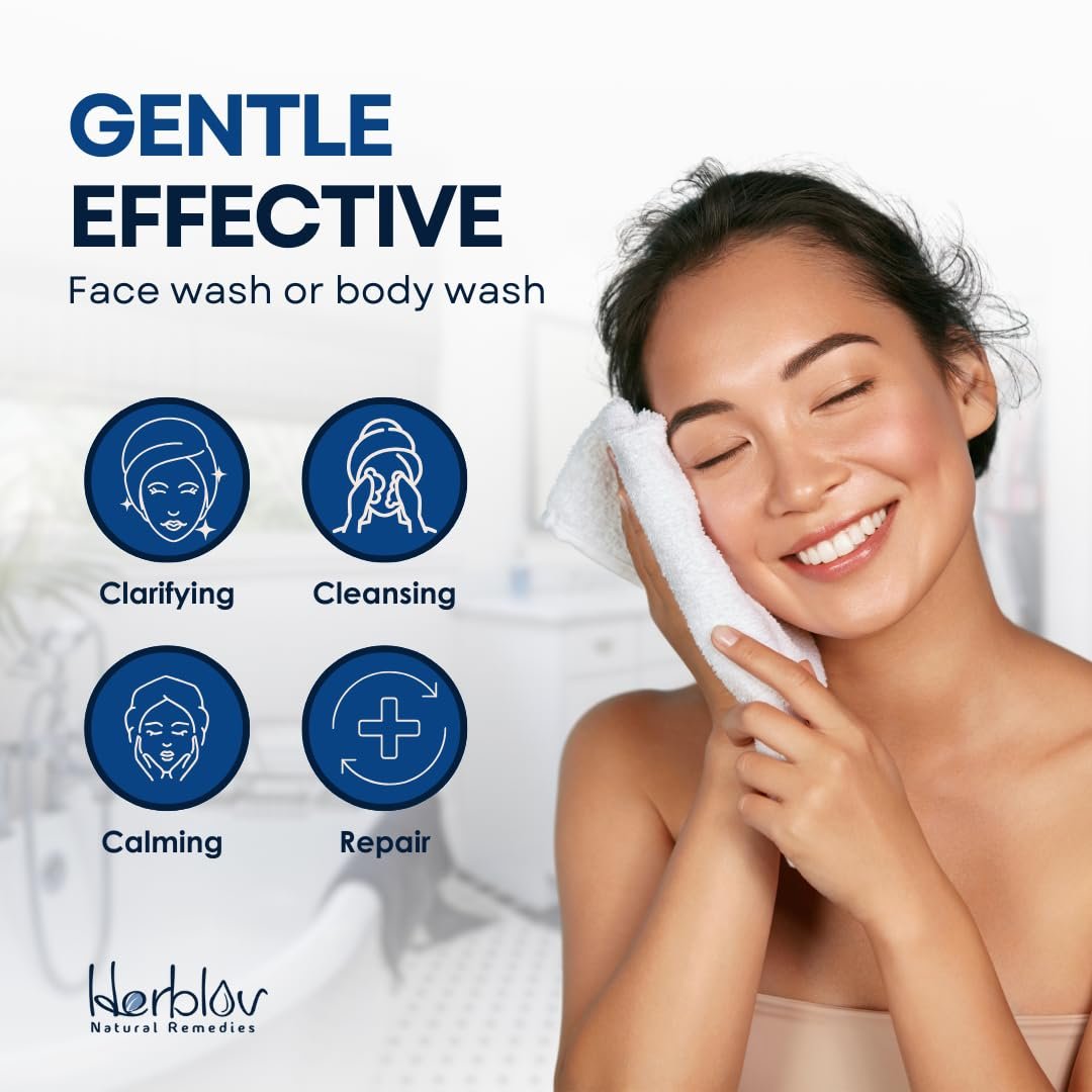 Pyrithione Zinc Face Wash | 2% ZnP Zinc Soap Body Cleanser for Acne, Rosacea, Eczema, Dermatitis, Psoriasis & Itching | Calming Facial Wash Made in USA - görsel 7
