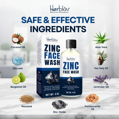 Pyrithione Zinc Face Wash | 2% ZnP Zinc Soap Body Cleanser for Acne, Rosacea, Eczema, Dermatitis, Psoriasis & Itching | Calming Facial Wash Made in USA