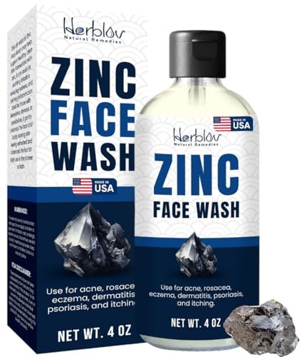 Pyrithione Zinc Face Wash | 2% ZnP Zinc Soap Body Cleanser for Acne, Rosacea, Eczema, Dermatitis, Psoriasis & Itching | Calming Facial Wash Made in USA - görsel 2