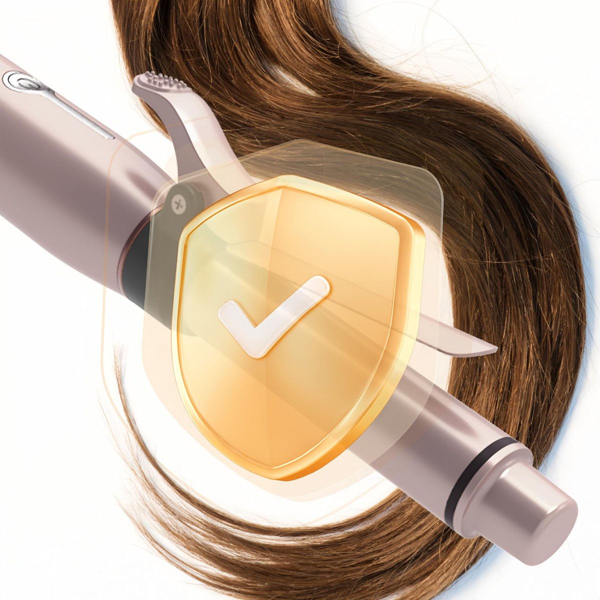 MARSKE Cordless Curling Iron 2 in 1 - Mini USB Rechargeable Ceramic Curling Wand & Flat Iron for Short Hair, 3 Heat Settings, Rose Gold (20x3 cm) Avelisse