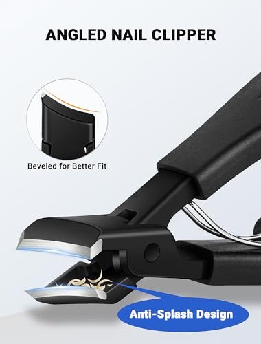 MERDTTES Toenail Clippers for Seniors Thick Toenails – Heavy Duty Ingrown Toenail Clipper Set with Long Handle & Wide Jaw (7 Pieces, Stainless Steel) Avelisse