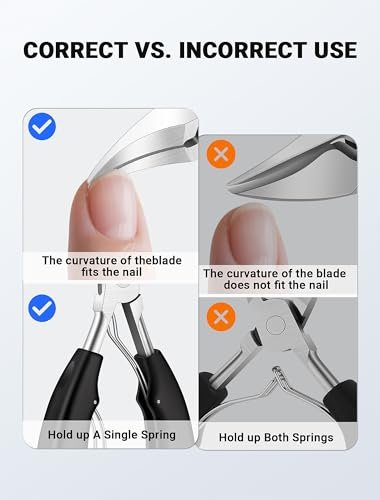 MERDTTES Toenail Clippers for Seniors Thick Toenails – Heavy Duty Ingrown Toenail Clipper Set with Long Handle & Wide Jaw (7 Pieces, Stainless Steel) Avelisse